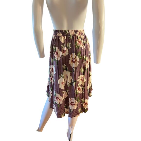 BP. Mauve Floral Lightweight High Low Skirt Shorts Skort Size XS - Picture 5 of 7